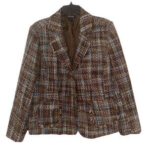Canyon Road Blazer Women 4 Button Brown Size 16